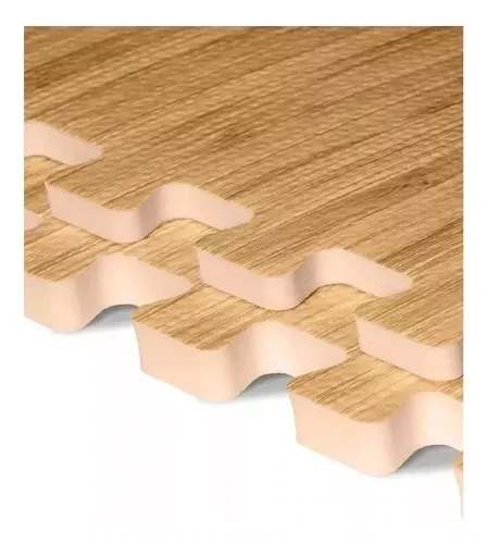 Piso Goma Cm Eva 32 X 32 Encastrable X4 Madera ®
