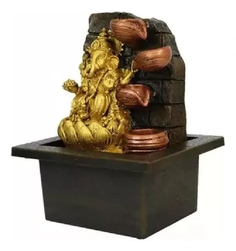 Fuente De Agua Alto: 20 Cms Ganesha Dorada Ch Ii