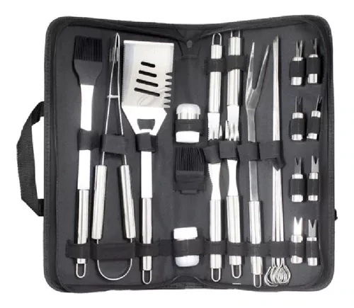 Set Asador X26 Piezas Estuche Negro Tamaño 35 Cm.