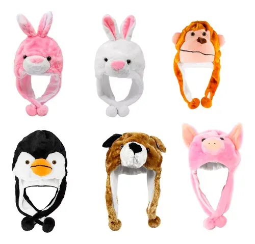 Gorro Plush De Animales Con Varios Diseños