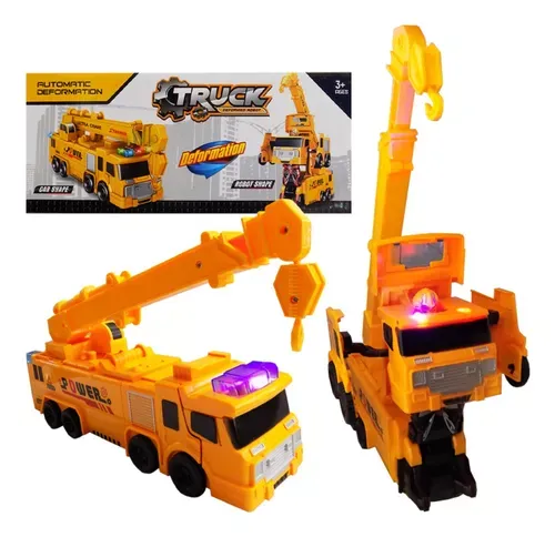 Grúa Transformer Con Luz Y Sonido Para Niños