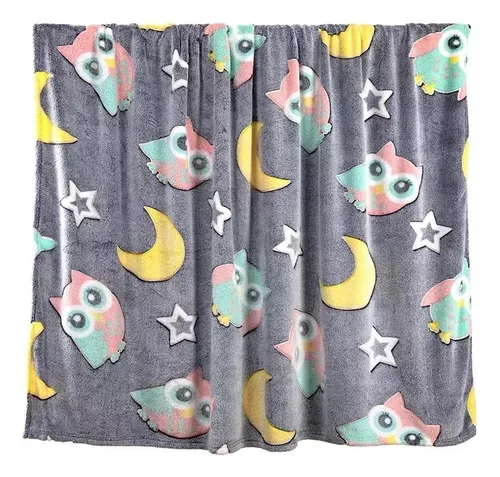 Manta Diseños De Buho Luminosa Infantil