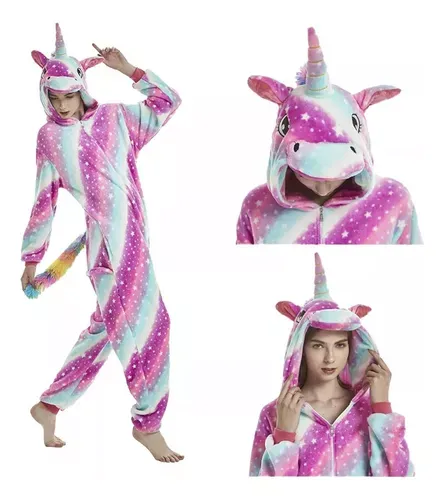 Pijama Unicornio Para Adulto Enteros D Plush Cierre Trasero