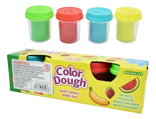 Set De Masas Multicolor Para Moldear 4 Unidades.
