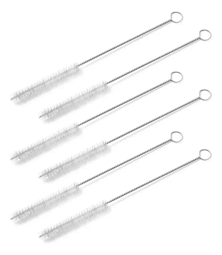 Cepillo Largo Para Botellas, Cepillo De Cerdas X 6 Unidades