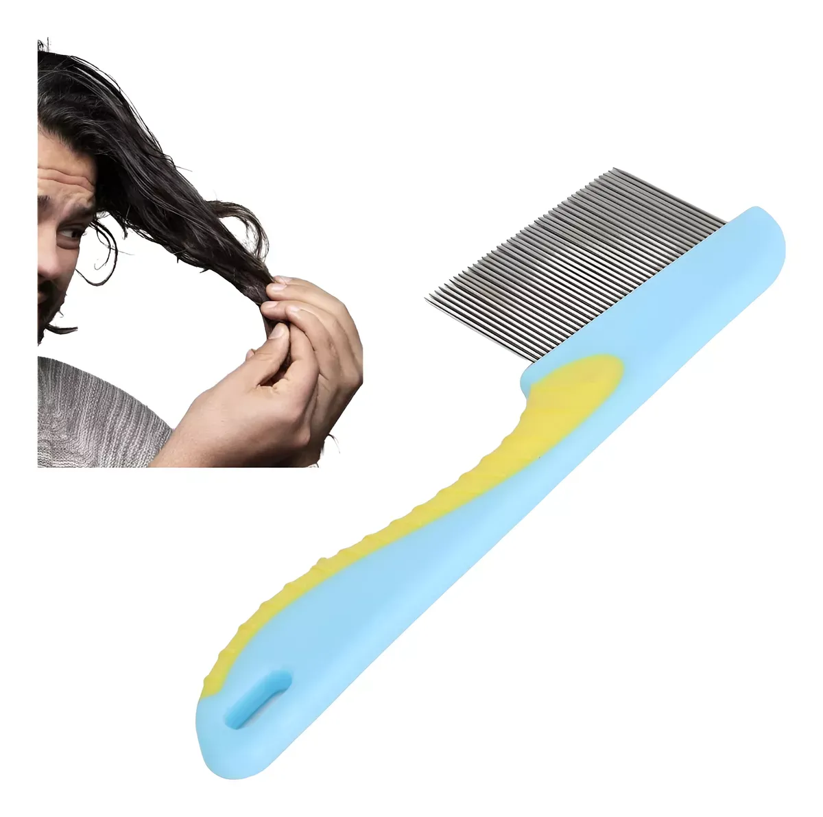 Peine Anti Piojos Diseño Con Mango Antidheslizante