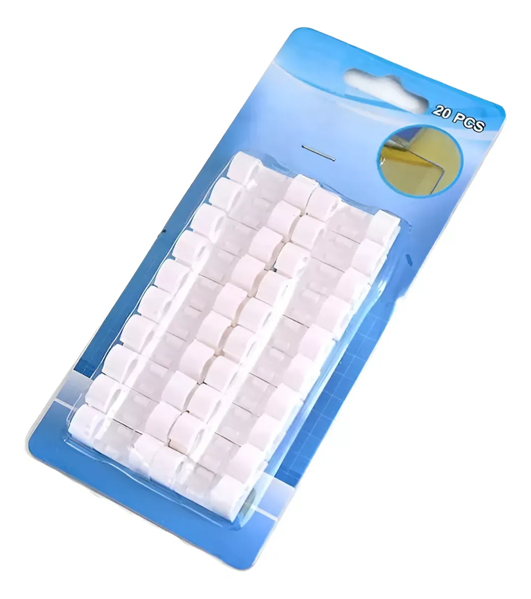 Clips Organizador De Cables Autoadhesivo,un  Blister De 20 Unidades