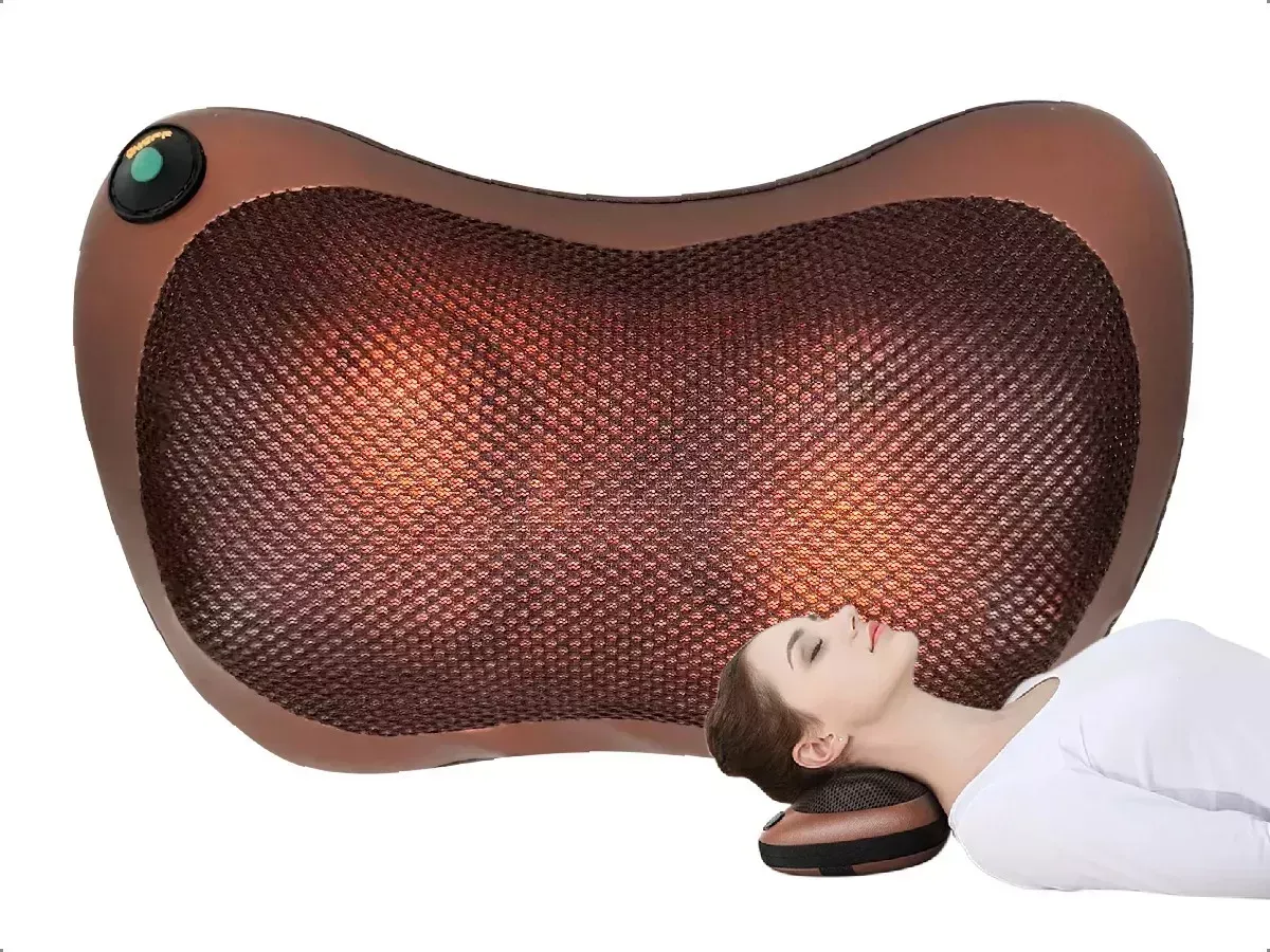 Masajeador Almohada Cabeza Cuello Cervical Espalda Hombros