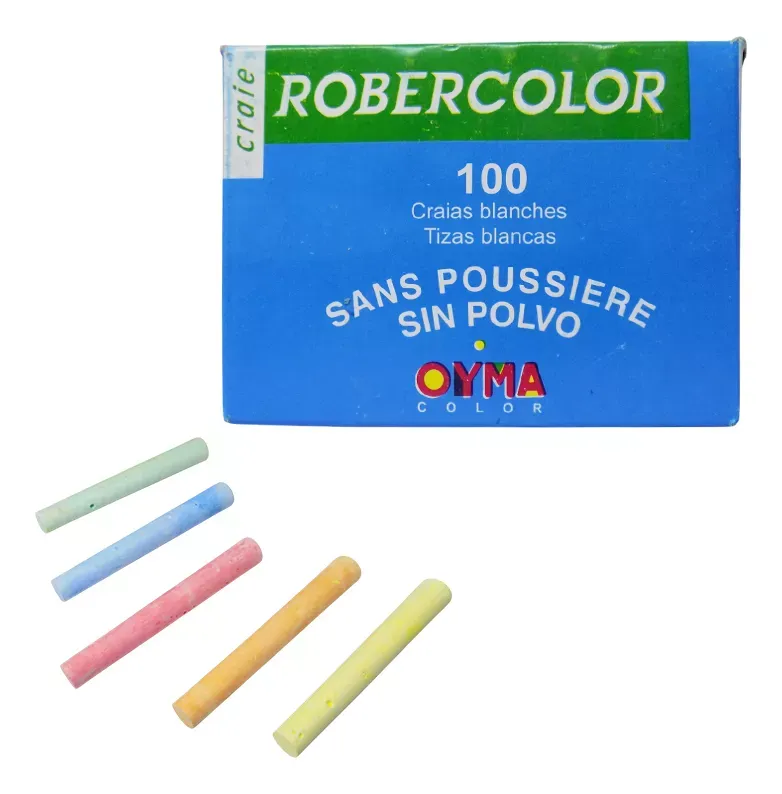 100 Tizas Sin Polvo De Colores Juego De Tizas En Caja