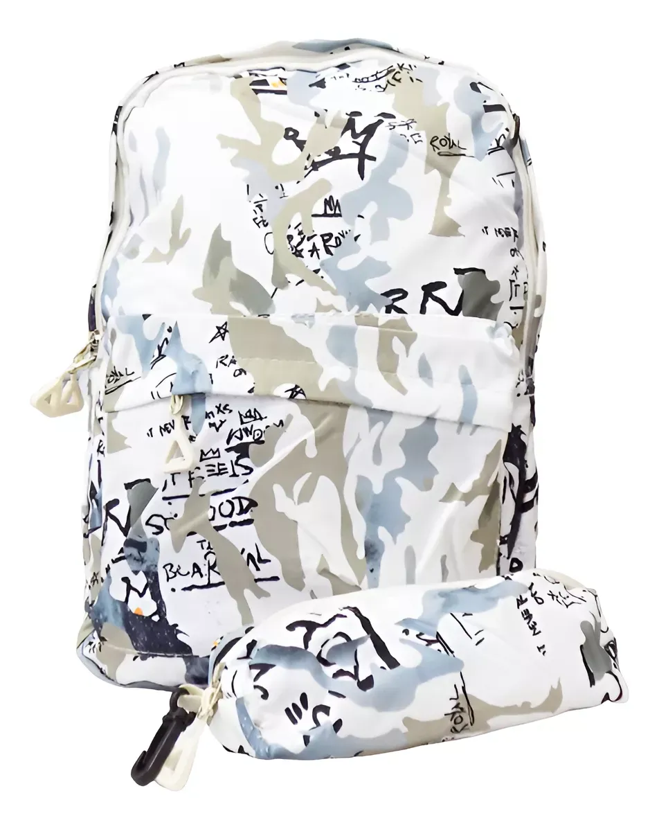 Mochila Impermeable Con Diseño De Letras Resistente Al Desgaste