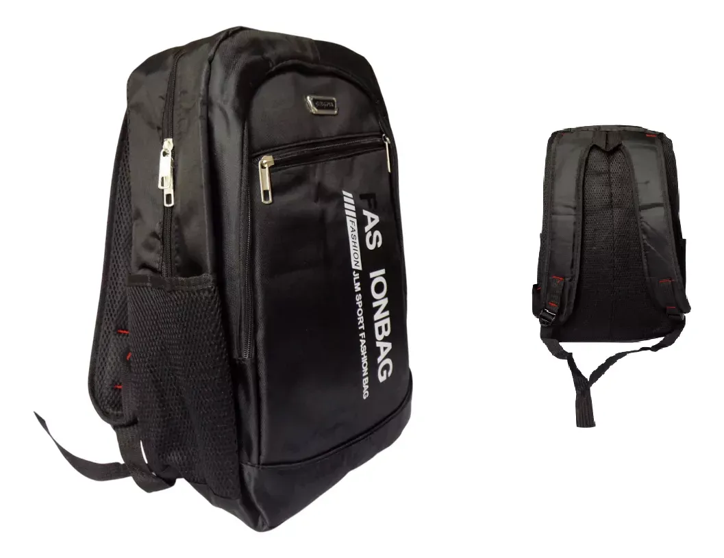 Mochila De Viaje Informal Negra , Mochila Escolar Para Estudiantes