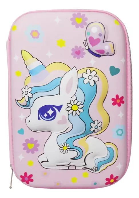 Cartuchera 3d Escolar Para Niñas Con Bonito Diseño Unicornio