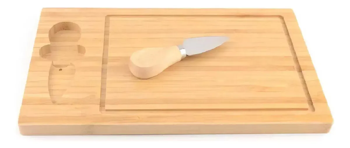 Tabla Madera Para Cortar, Tabla De Queso Rectangular con cuchillo