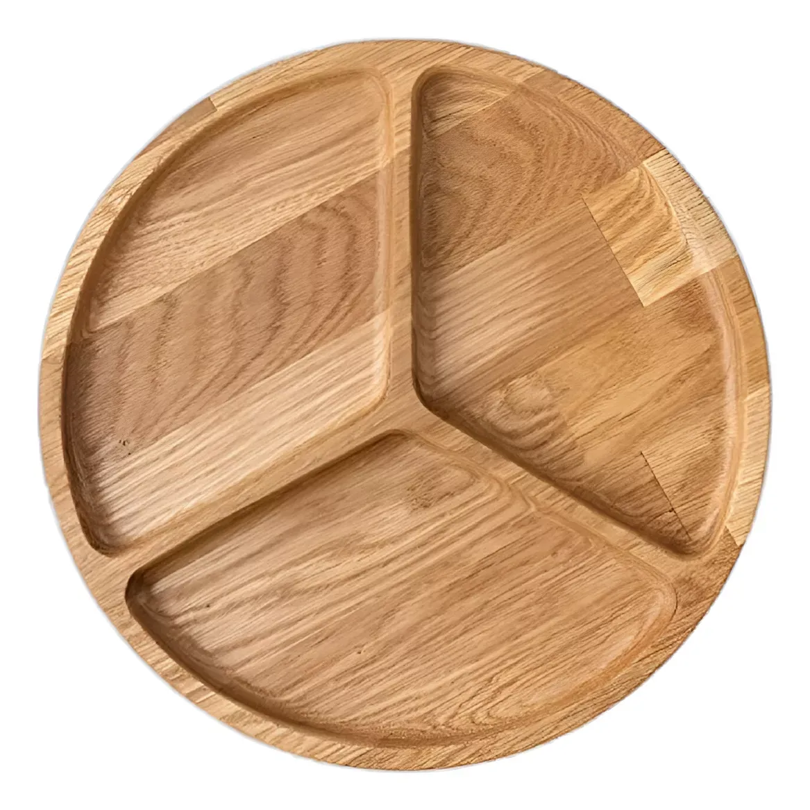 Bandeja De Bambú Para Servir Redonda Tabla Para Cortar de 29x1.8cm