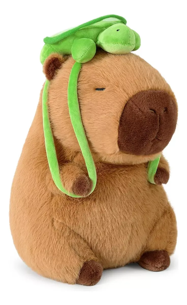 Muñeco de Peluche Capibara Con Mochila De Carpincho 35 Cm