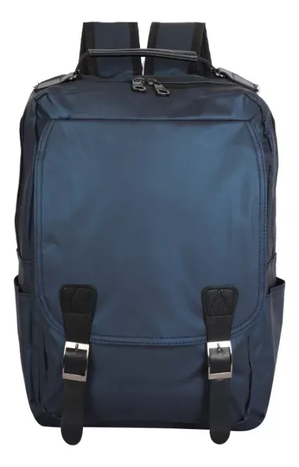 Mochila Grande Colores Satinados Bolsillo Con Broches