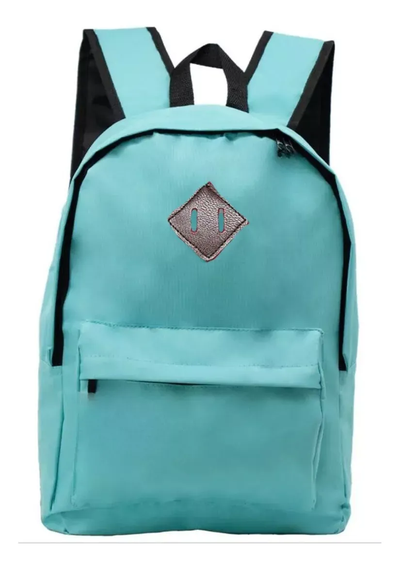 Mochila Morral Personalizado Impermeable Color Celeste Medidas 42x30x15cm.