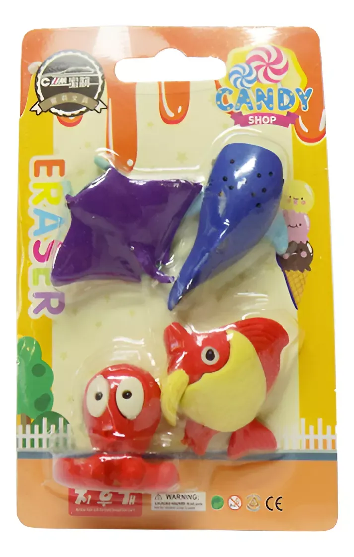 Set Gomitas Eraser De Borrar, Gomas De Borrar Con Formas