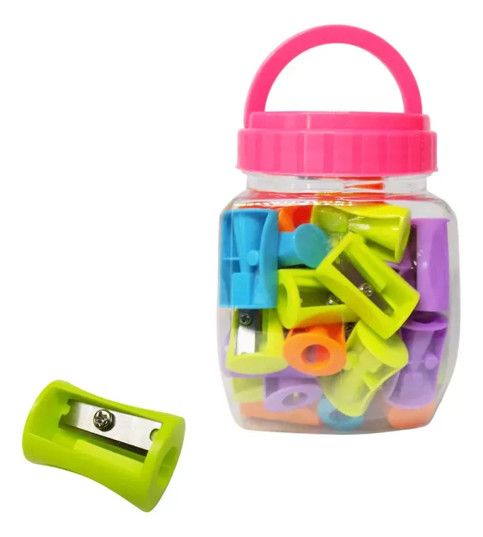 Sacapuntas De Plastico Set De 48 Sacapuntas De Mano