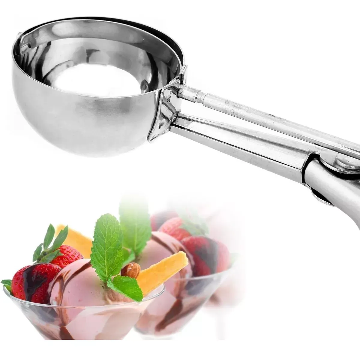 Cuchara Para Servir Helado De Acero Inoxidable de 5Cm Mediana