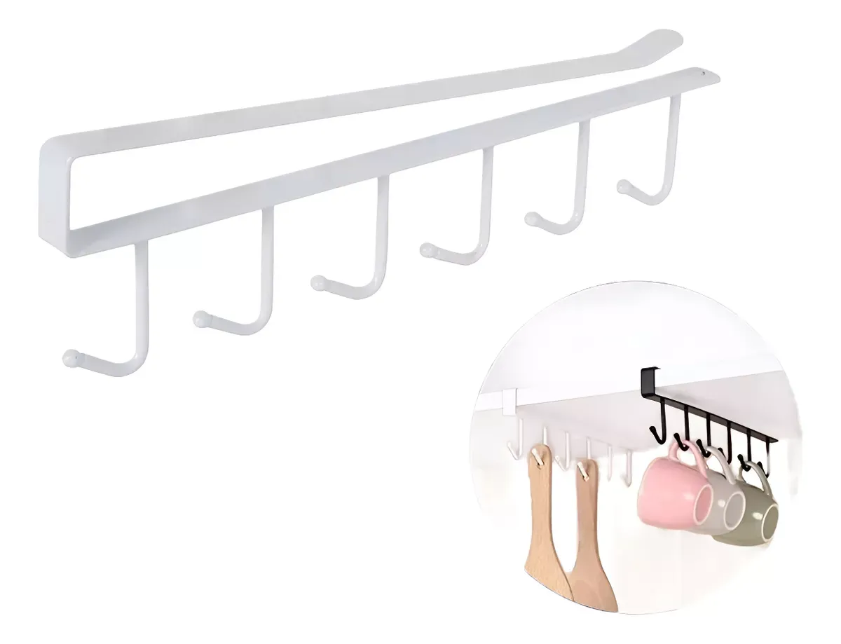 Soporte Organizador Colgante Para Alacena Armario 1 Barra 26.5x7cm