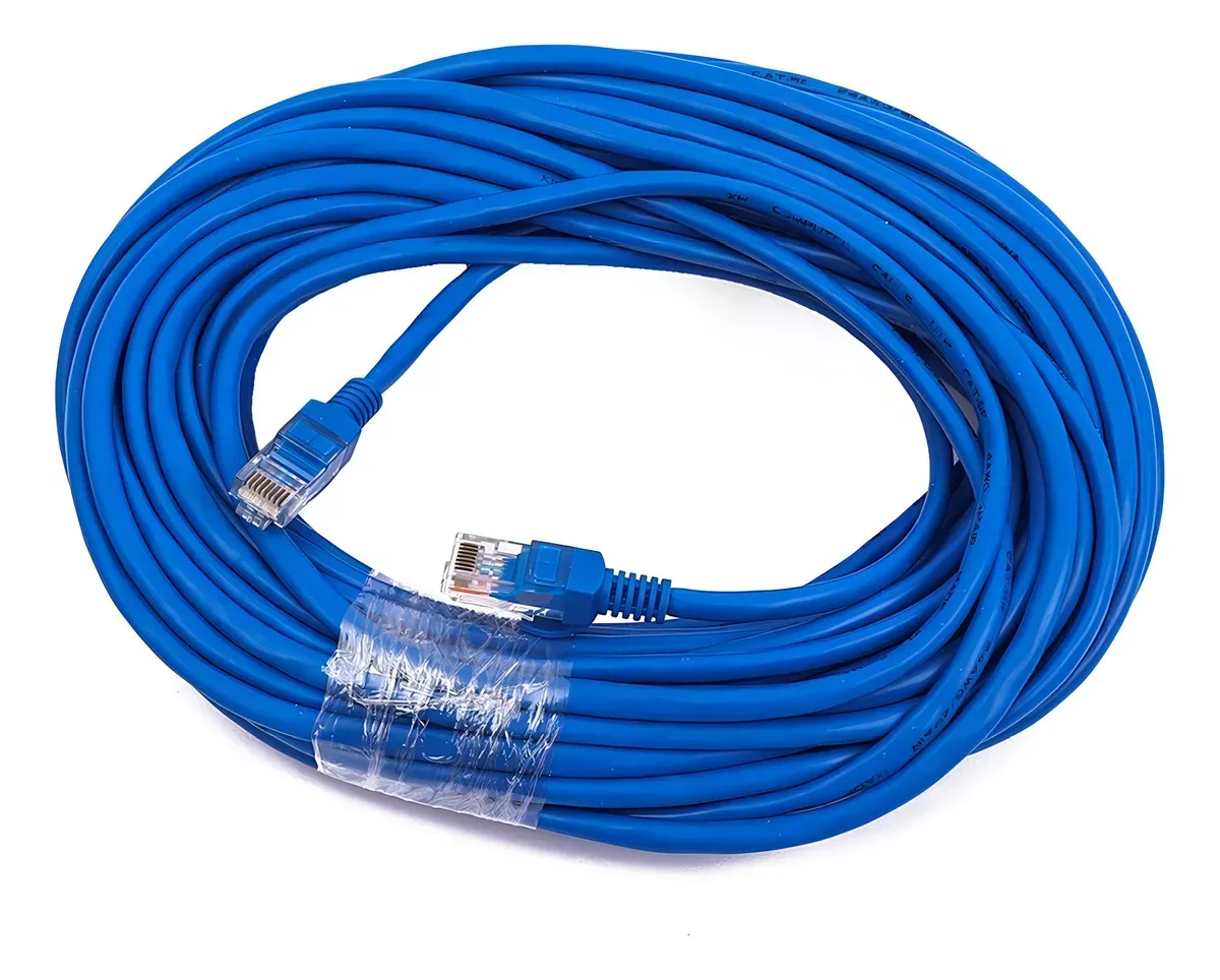 Cable Ethernet Lan 20 Metros Conector Rj45 Internet Red