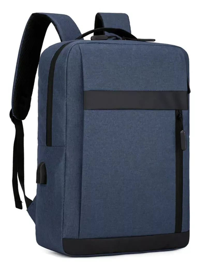 Mochila Para  Laptop Impermeable Con puerto Usb y Compartimientos de Poliéster