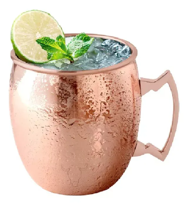 Taza En Cobre 100% Puro Matiene Bebidas Frias Hecha A Mano