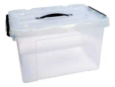 Organizador Multiuso Tipo Caja De 35 Litros De Plastico Y Transparente