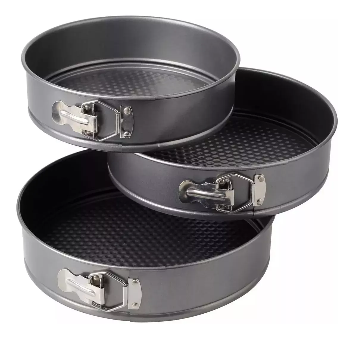 Moldes Torta Desmontable Redondos Antiadherente X3 Piezas
