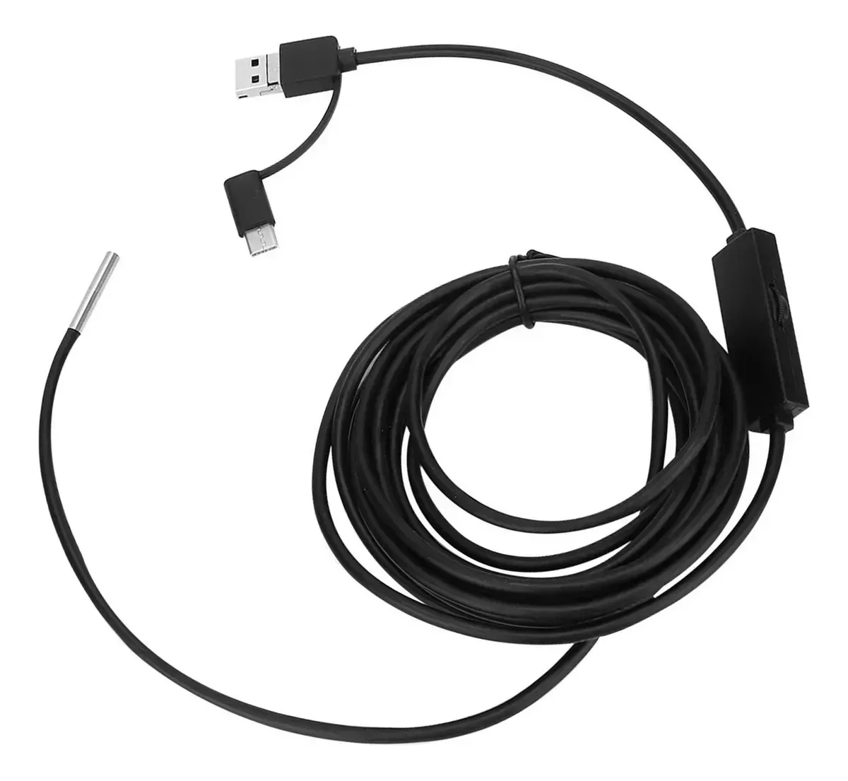 Boroscopio Endoscopio De 10 metros Micro Usb Y Tipo C Con Luz