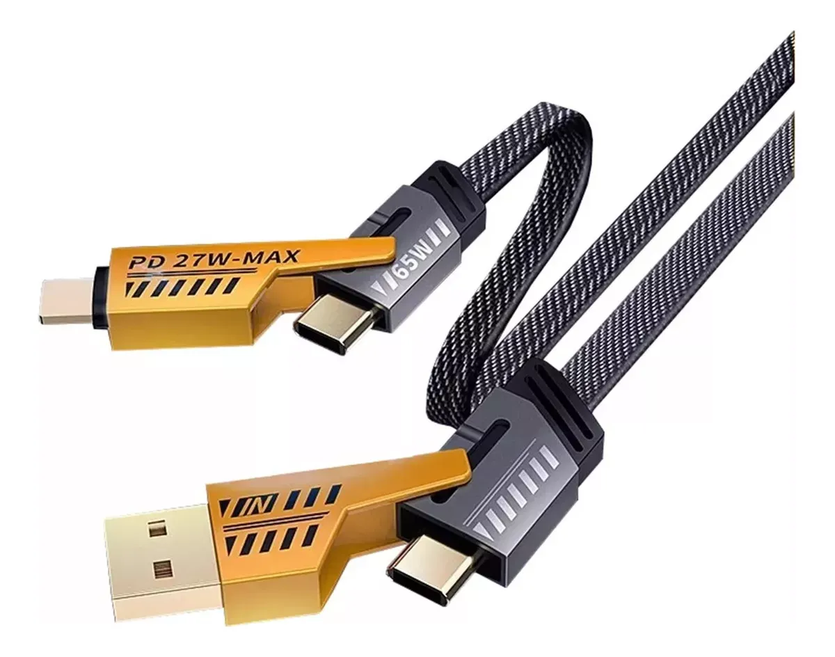 Cable Usb Interfaces 4 En 1 Carga Rápida Cable De 1.2 Metros Treqa