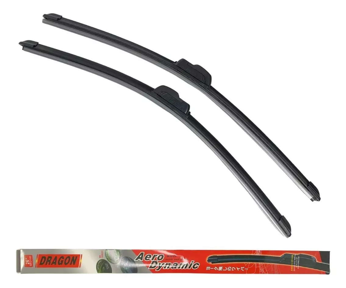 2 Escobillas Limpiaparabrisas De Silicona Flexible De 65cm