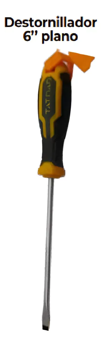 Destonillador Con Punta Plana Mango Redondo Ergonomico De 6 Pugadas