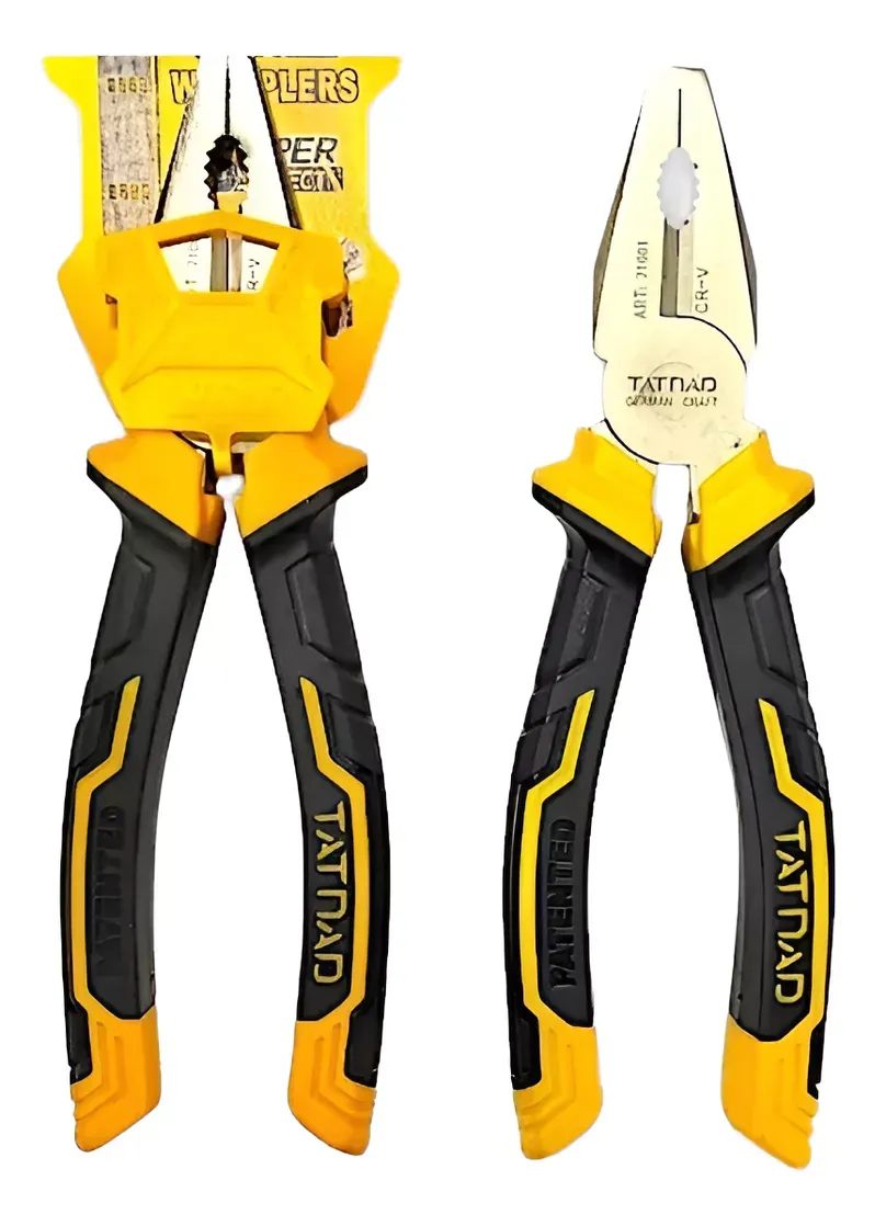 Pinza Universal Tatnad Alicate de 7 Pulgadas Negro Con Amarillo