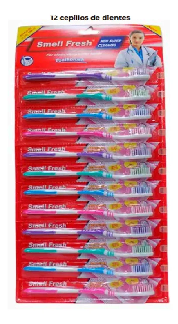 Blister de Cepillos De Dientes Para Adulto 1 Pack X12 Unds
