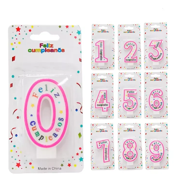 Velas De Cumpleaños 10 Velas Numéricas Con Texto De Feliz Cumpleaños