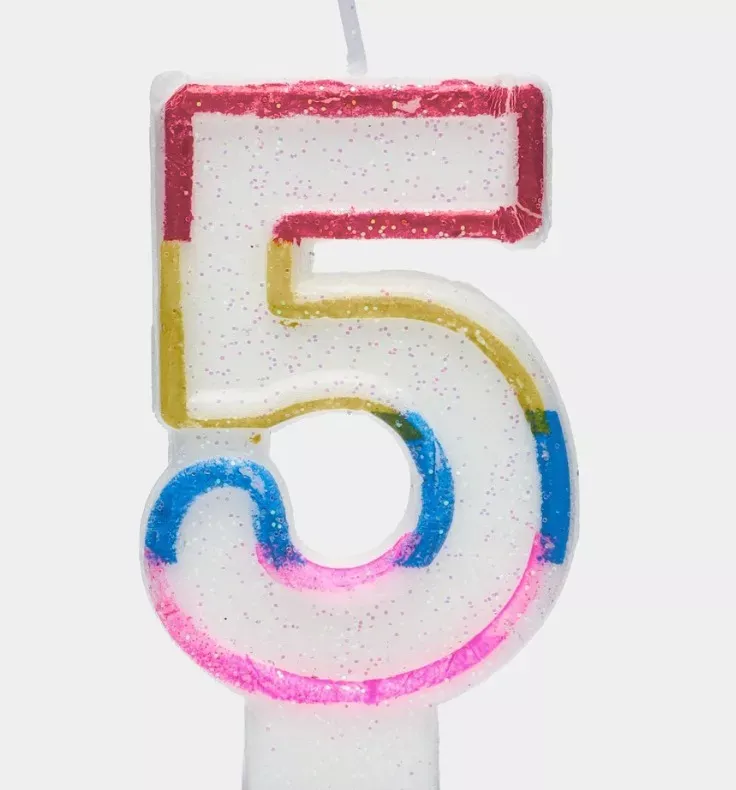 Velas De Cumpleaños 10 Velas Numéricas Multicolores Con Brillos