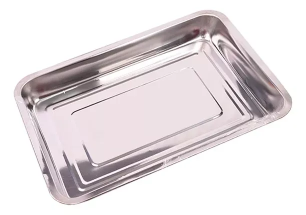 Asaderas Bandejas Acero Inoxidable Para Barbacoa Medidas 31x21x3.5cm