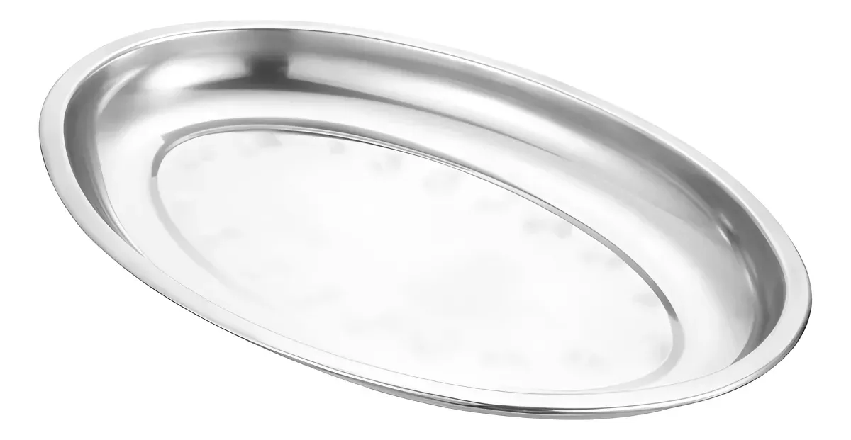 Plato Circular Acero Inoxidable De 40 Cm Bandeja