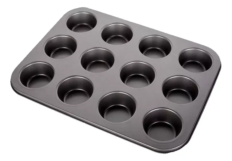 Molde Teflón Antiadherente Para 12 Muffins Cupcakes  35 x 26 cm