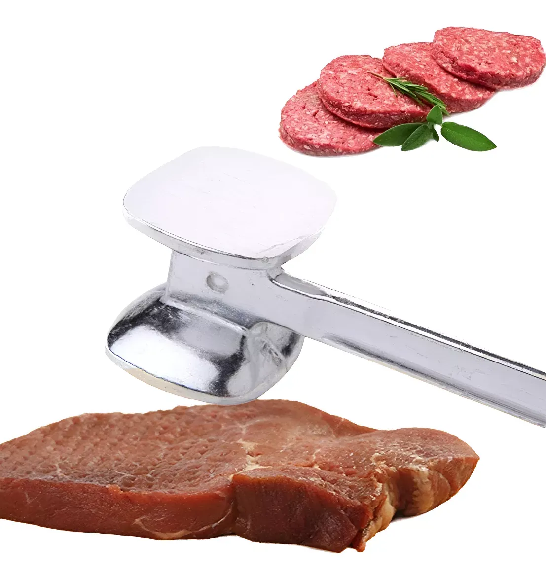Martillo Ablandador Dos Caras, Mazo Para Carne  21.5cm Largo