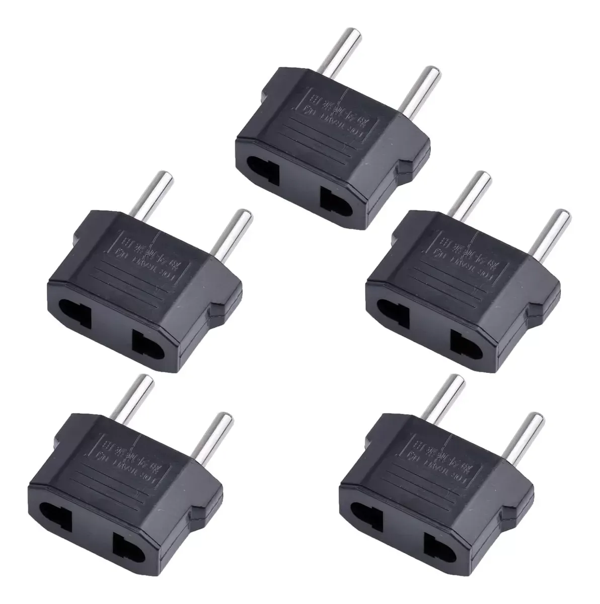 Pack X100 Adaptadores Ficha Americana Patas Redondas
