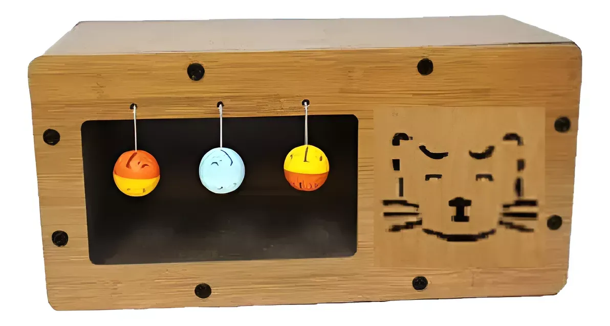 Rascador Cama Casa Con 3 Pelotas De Juguete Elegante