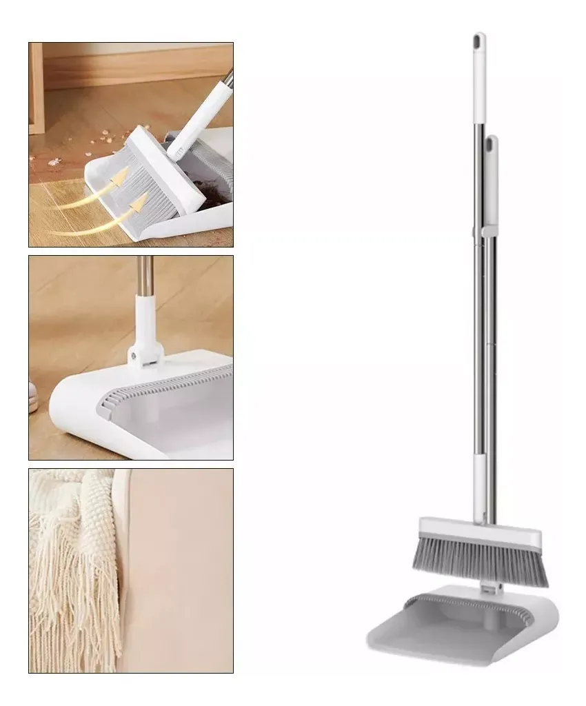 Set Escoba Y Pala Para Limpieza Pala Con Borde ​Recogedor Plegable