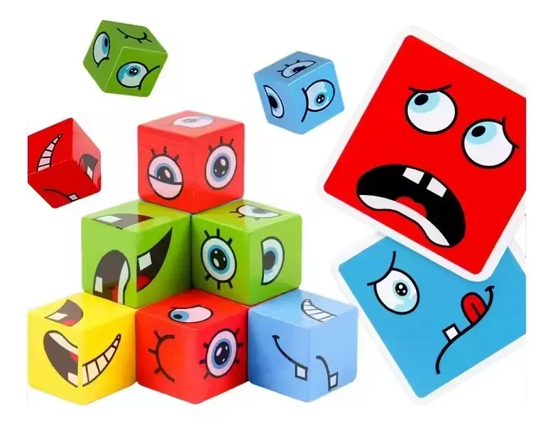 Juego Educativo Para Niños Emoji Magic Cubo Caras De Mesa