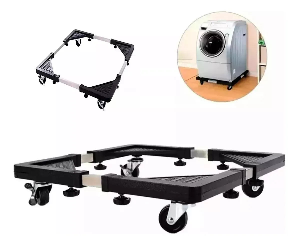 Base Soporte Móvil Con Ruedas Lavarropa Secadora Ajustable