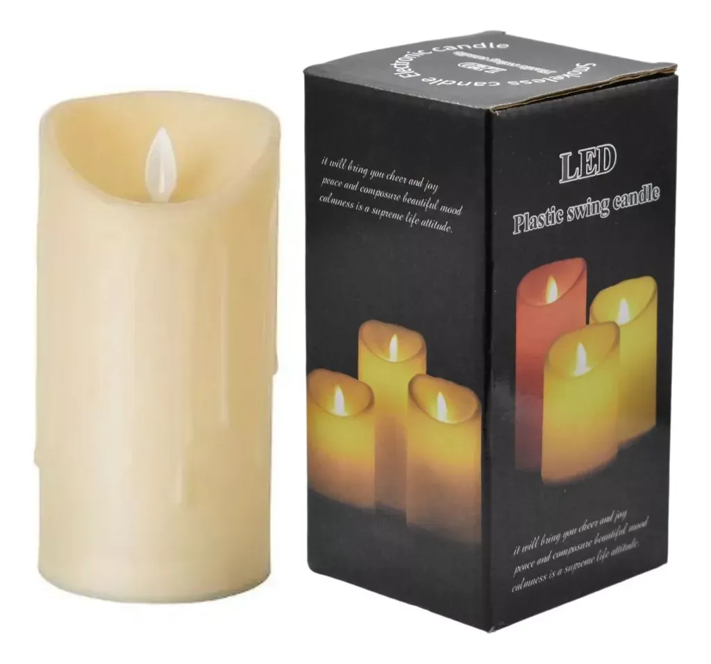 Velas Falsas de 15cm Imitación de Llamas Decoración Led A Pilas