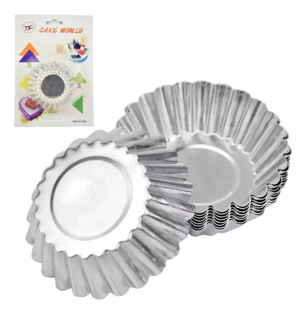 Set X4 Molde De Metal Para Cupcake Mini Tartas Postre