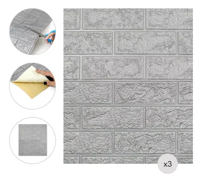 Adhesivo De Pared Autoadhesivo de Pvc Decorativo X 10pcs 70 X 77 Cm